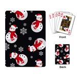 Christmas Texture, Retro Background With Snowmen Playing Cards Single Design (Rectangle)