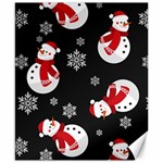 Christmas Texture, Retro Background With Snowmen Canvas 8  x 10 