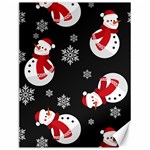 Christmas Texture, Retro Background With Snowmen Canvas 12  x 16 