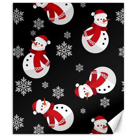 Christmas Texture, Retro Background With Snowmen Canvas 20  x 24  from ArtsNow.com 19.57 x23.15  Canvas - 1