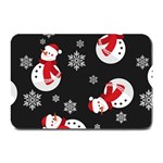 Christmas Texture, Retro Background With Snowmen Plate Mats