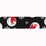 Christmas Texture, Retro Background With Snowmen Large Bar Mat