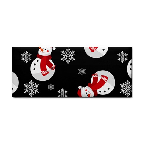 Christmas Texture, Retro Background With Snowmen Hand Towel from ArtsNow.com Front