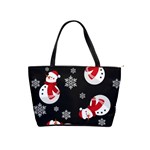 Christmas Texture, Retro Background With Snowmen Classic Shoulder Handbag