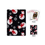 Christmas Texture, Retro Background With Snowmen Playing Cards Single Design (Mini)