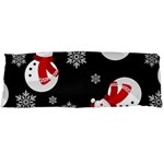 Christmas Texture, Retro Background With Snowmen Body Pillow Case (Dakimakura)