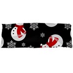 Christmas Texture, Retro Background With Snowmen Body Pillow Case Dakimakura (Two Sides)