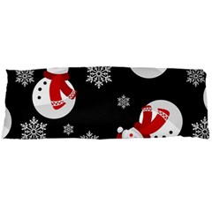 Christmas Texture, Retro Background With Snowmen Body Pillow Case Dakimakura (Two Sides) from ArtsNow.com Back