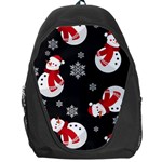 Christmas Texture, Retro Background With Snowmen Backpack Bag