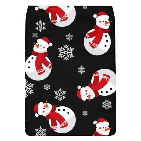 Christmas Texture, Retro Background With Snowmen Removable Flap Cover (L) from ArtsNow.com Front