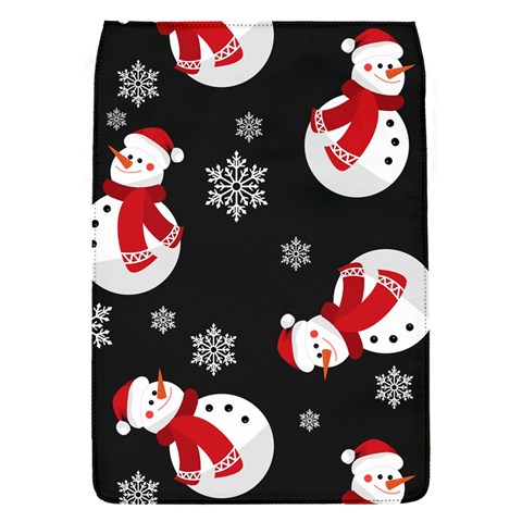 Christmas Texture, Retro Background With Snowmen Removable Flap Cover (S) from ArtsNow.com Front