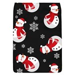 Christmas Texture, Retro Background With Snowmen Removable Flap Cover (S)