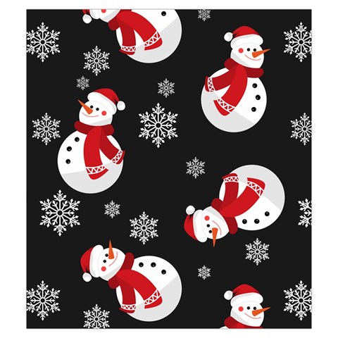 Christmas Texture, Retro Background With Snowmen Drawstring Pouch (Medium) from ArtsNow.com Front