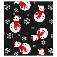 Christmas Texture, Retro Background With Snowmen Drawstring Pouch (Large) from ArtsNow.com Front