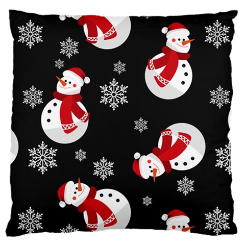 Christmas Texture, Retro Background With Snowmen Standard Premium Plush Fleece Cushion Case (Two Sides) from ArtsNow.com Front