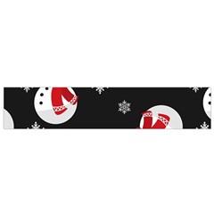 Christmas Texture, Retro Background With Snowmen Small Premium Plush Fleece Scarf from ArtsNow.com Front