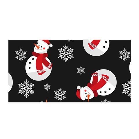 Christmas Texture, Retro Background With Snowmen Satin Wrap 35  x 70  from ArtsNow.com Front