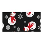 Christmas Texture, Retro Background With Snowmen Satin Wrap 35  x 70 