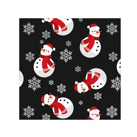 Christmas Texture, Retro Background With Snowmen Square Satin Scarf (30  x 30 ) from ArtsNow.com Front