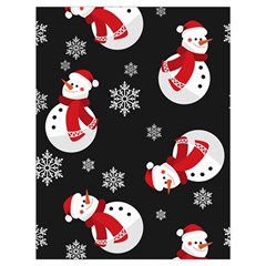 Christmas Texture, Retro Background With Snowmen Drawstring Bag (Large) from ArtsNow.com Front