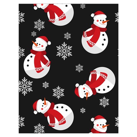 Christmas Texture, Retro Background With Snowmen Drawstring Bag (Large) from ArtsNow.com Back