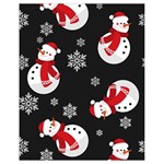 Christmas Texture, Retro Background With Snowmen Drawstring Bag (Small)