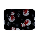 Christmas Texture, Retro Background With Snowmen Open Lid Metal Box (Silver)  