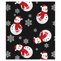 Christmas Texture, Retro Background With Snowmen Drawstring Pouch (XS) from ArtsNow.com Front