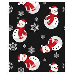 Christmas Texture, Retro Background With Snowmen Drawstring Pouch (XL) from ArtsNow.com Back