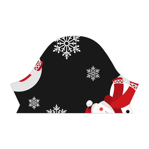 Christmas Texture, Retro Background With Snowmen Short Sleeve V Left Sleeve