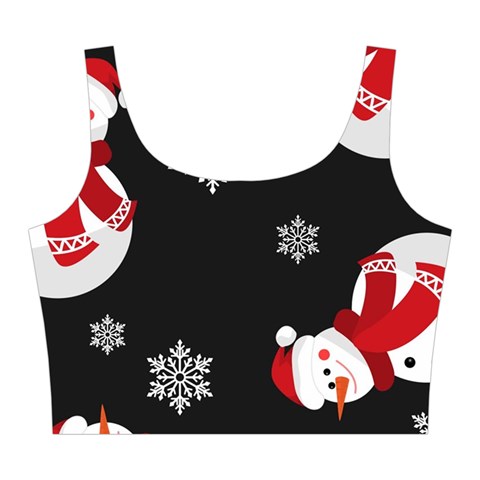 Christmas Texture, Retro Background With Snowmen Midi Sleeveless Dress from ArtsNow.com Top Front