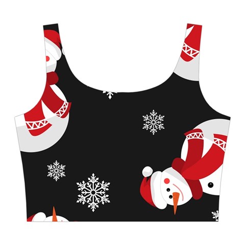 Christmas Texture, Retro Background With Snowmen Midi Sleeveless Dress from ArtsNow.com Top Back