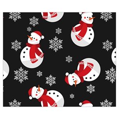 Christmas Texture, Retro Background With Snowmen Medium Tote Bag from ArtsNow.com Back