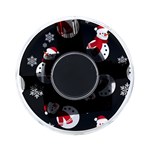 Christmas Texture, Retro Background With Snowmen On-the-Go Memory Card Reader