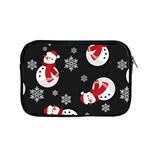 Christmas Texture, Retro Background With Snowmen Apple MacBook Pro 15  Zipper Case