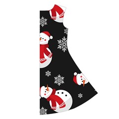 Christmas Texture, Retro Background With Snowmen Long Sleeve Velvet V Back Right