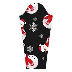 Christmas Texture, Retro Background With Snowmen Long Sleeve Velvet V Left Sleeve