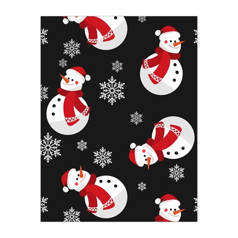 Christmas Texture, Retro Background With Snowmen Medium Tapestry from ArtsNow.com Front