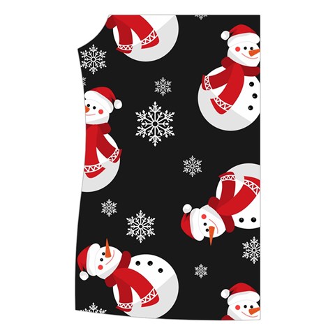 Christmas Texture, Retro Background With Snowmen Women s Button Up Vest from ArtsNow.com Front Right