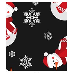 Christmas Texture, Retro Background With Snowmen Everyday Shoulder Bag with Pouch Bag from ArtsNow.com Back