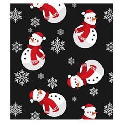 Christmas Texture, Retro Background With Snowmen Kids  Hooded Rain Ponchos from ArtsNow.com Pocket