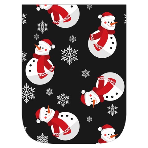 Christmas Texture, Retro Background With Snowmen Waist Pouch (Large) from ArtsNow.com Front Pocket