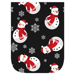 Christmas Texture, Retro Background With Snowmen Waist Pouch (Large) from ArtsNow.com Front Pocket