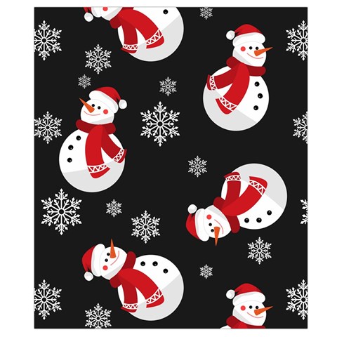 Christmas Texture, Retro Background With Snowmen Belt Pouch Bag (Large) from ArtsNow.com Back Strap