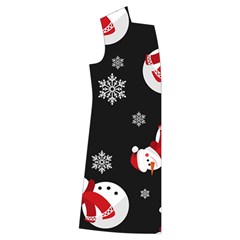 Christmas Texture, Retro Background With Snowmen Kids  Long Sleeve Velvet Lounge Robe from ArtsNow.com Front Right