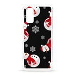 Christmas Texture, Retro Background With Snowmen Samsung Galaxy S20 6.2 Inch TPU UV Case