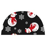 Christmas Texture, Retro Background With Snowmen Anti Scalding Pot Cap