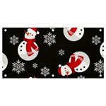 Christmas Texture, Retro Background With Snowmen Banner and Sign 4  x 2 