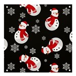 Christmas Texture, Retro Background With Snowmen Banner and Sign 4  x 4 