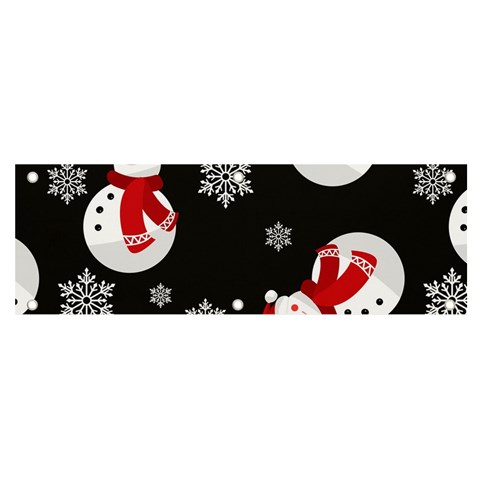 Christmas Texture, Retro Background With Snowmen Banner and Sign 6  x 2  from ArtsNow.com Front